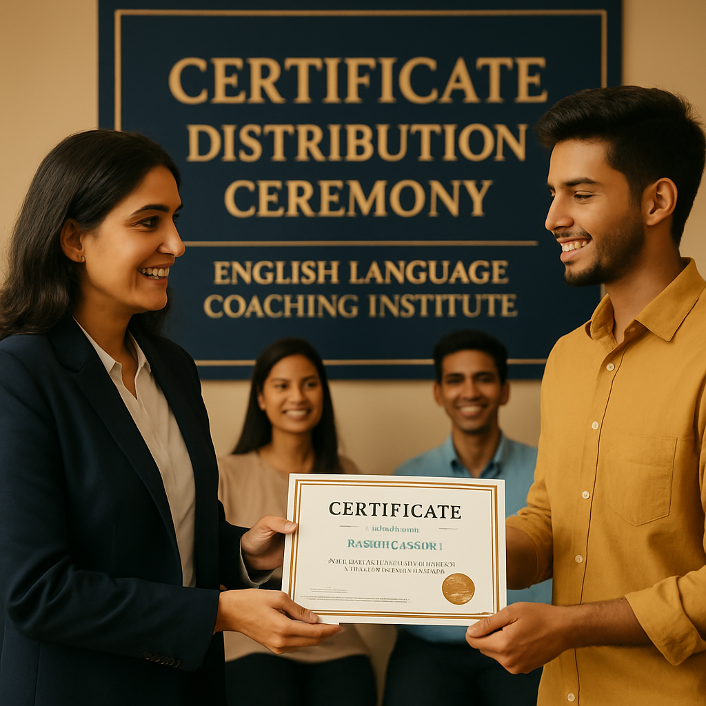 Certificate distribution ceremony